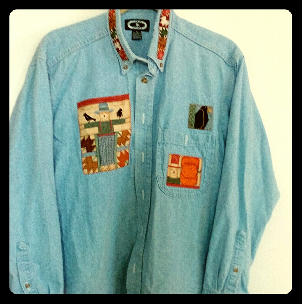 Denim long sleeve shirt
